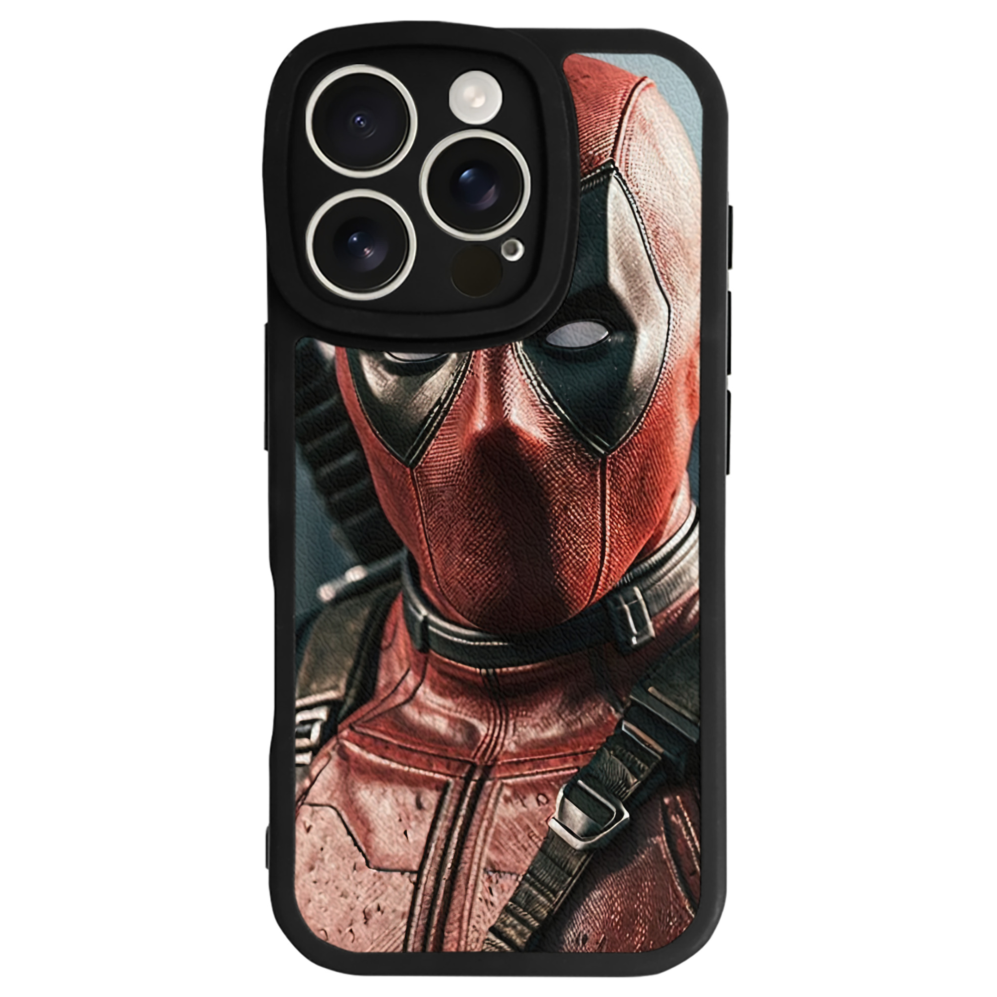 （画像用） Deadpool デッドプール 【iPhone 16シリーズ対応】シリコンスマホケース（レザー調） 材質：シリコン